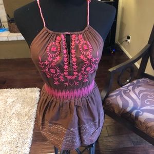 Free People embroidered top size 2